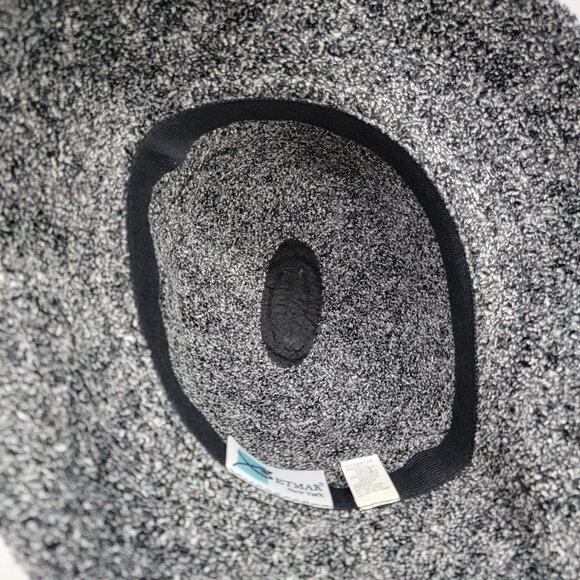 Vintage Betmar New York Cloche Hat Black Gray 21 In Inner Circumference Classic - Picture 3 of 5